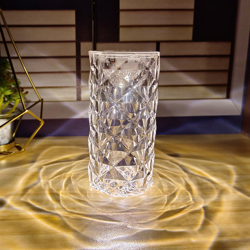 Rose Crystal Night Lamp – Romantic Bedside Light