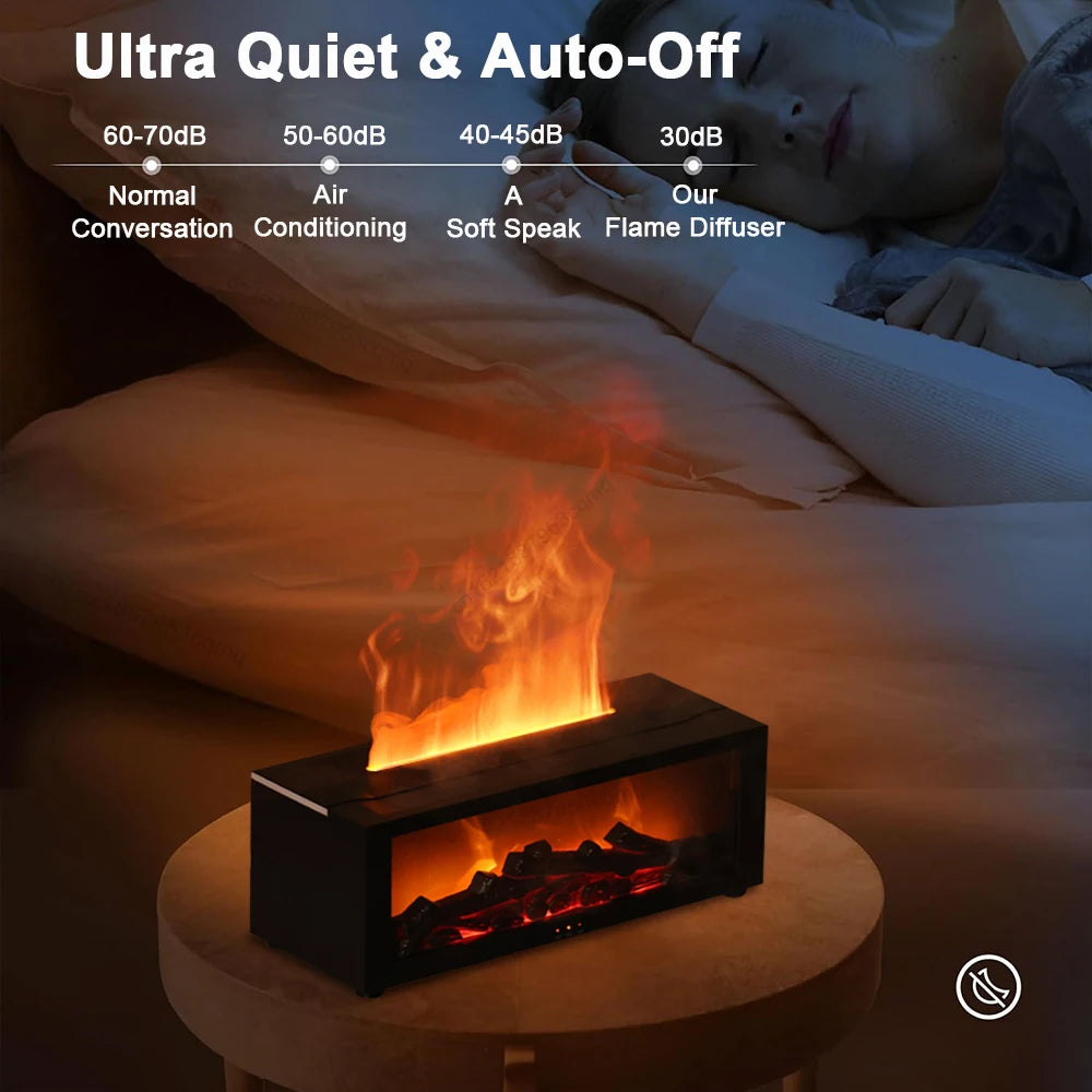 Flame Aroma Humidifier with Essential Oils & LED
