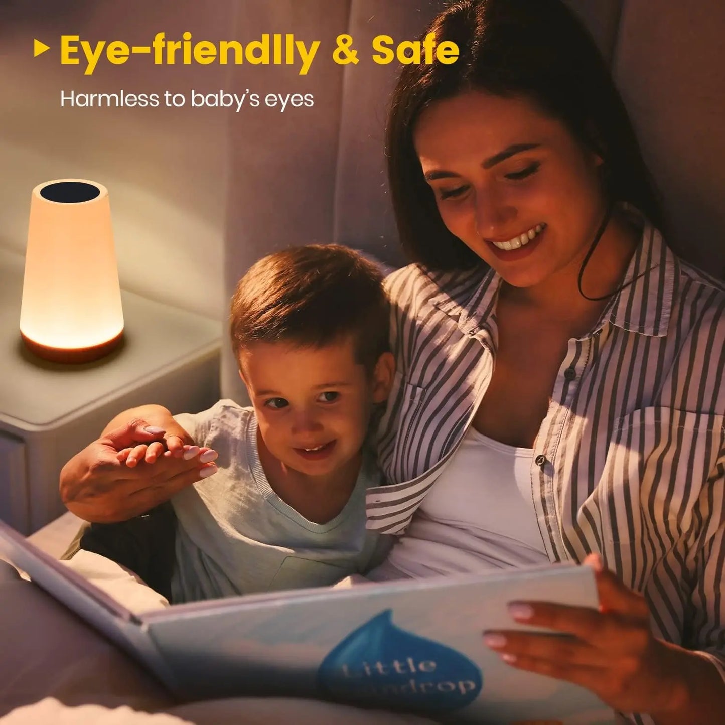 RGB 13-Color Touch Bedside Lamp – Remote Control