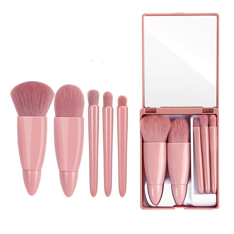 5Pcs Cosmetic Brush Set – Face & Eye Makeup Essentials