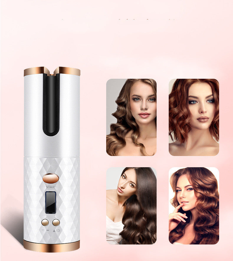 Portable Automatic Hair Curler with LCD Display – Ceramic Rotating Iron