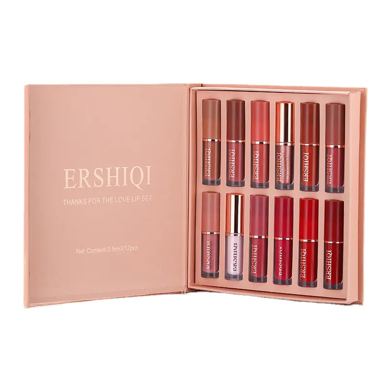 12 pcs Moisturizing Velvet Matte Lipstick Box