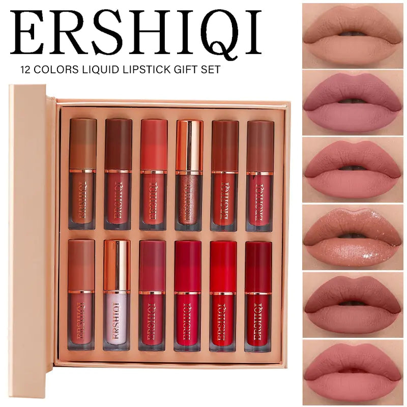 12 pcs Moisturizing Velvet Matte Lipstick Box