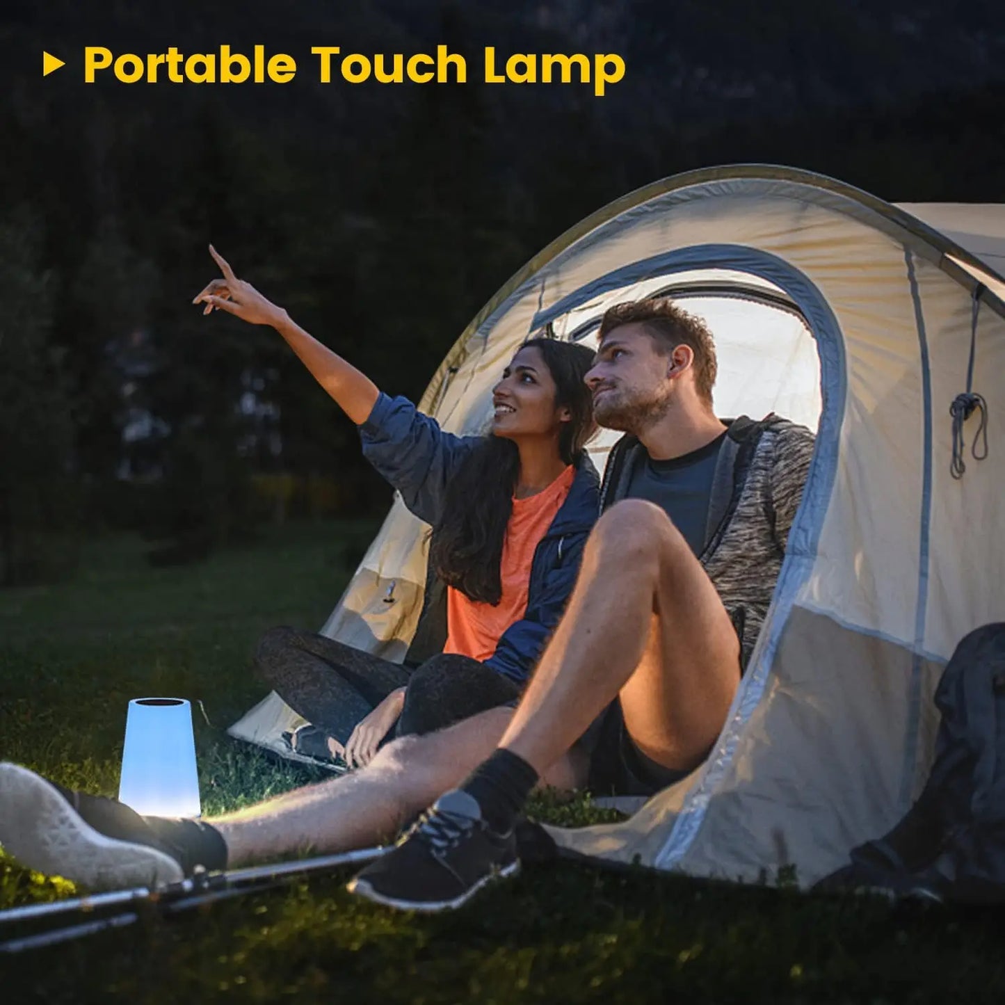 RGB 13-Color Touch Bedside Lamp – Remote Control