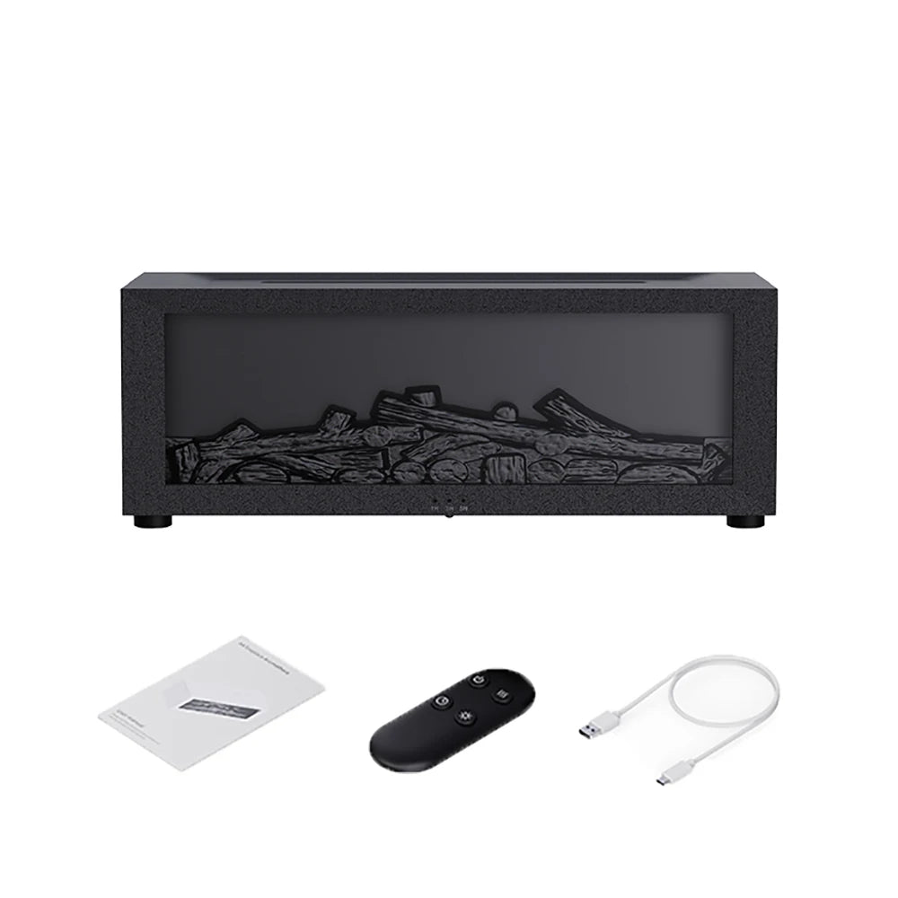Flame Aroma Humidifier with Essential Oils & LED