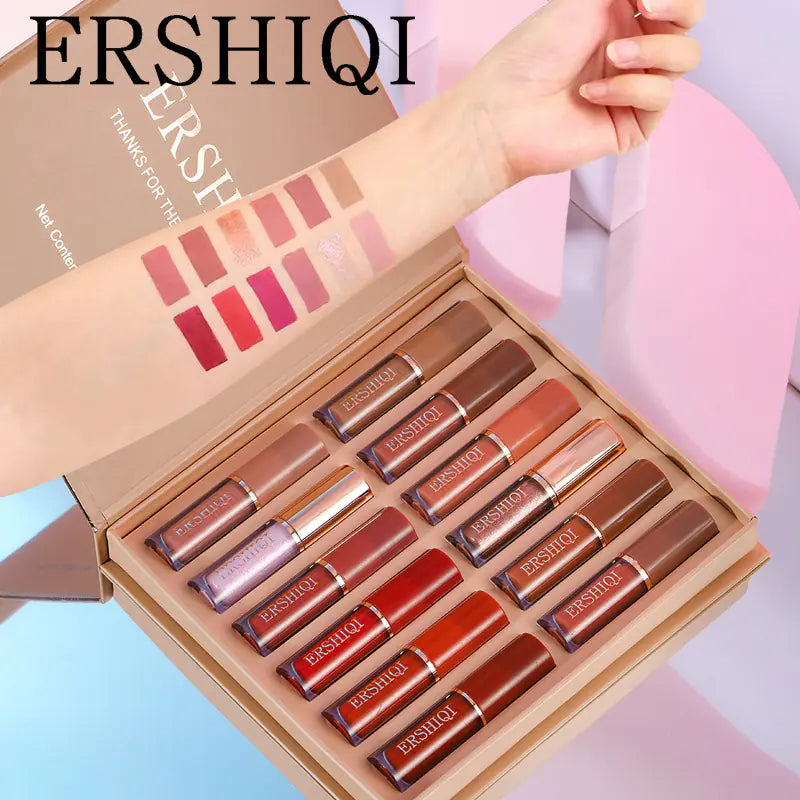 12 pcs Moisturizing Velvet Matte Lipstick Box